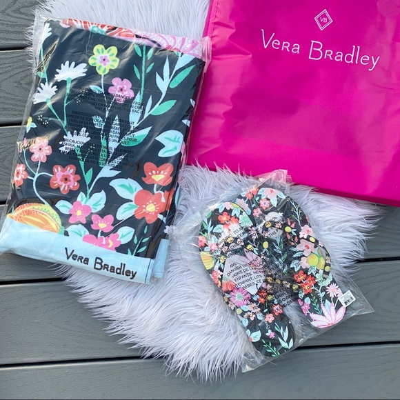Vera Bradley Accessories - Vera Bradley Beach Towel & Flip Flop Set